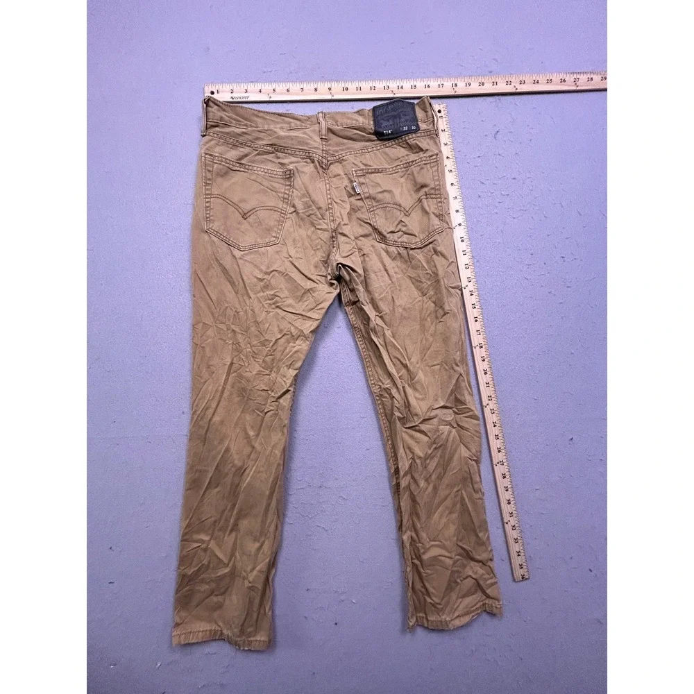 Levis 514 Straight Fit Cotton Twill Tan Khaki 32x30 Mens